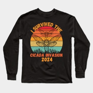 I survived the cicada invasion 2024 Long Sleeve T-Shirt
